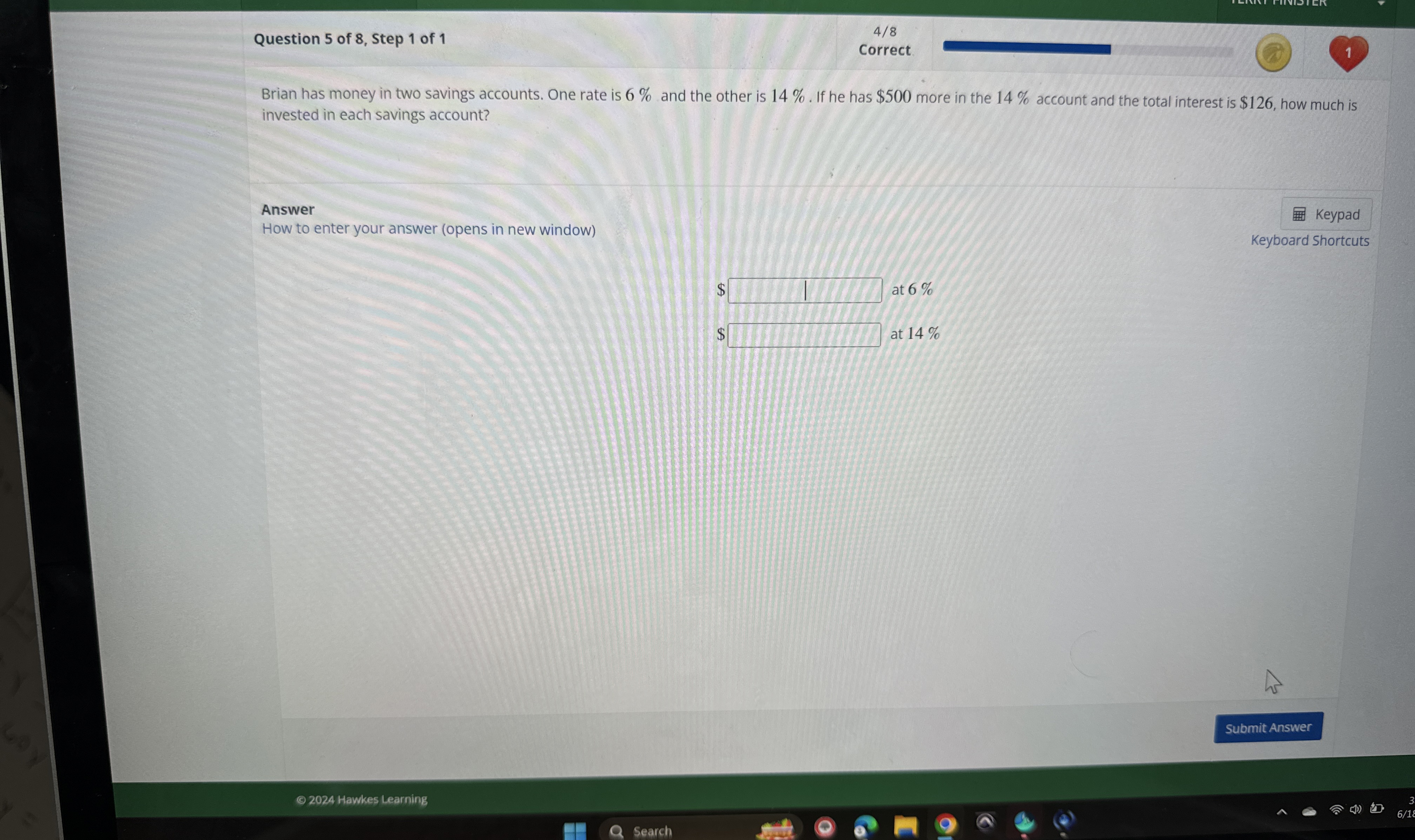 Solved Question 5 ﻿of 8 , ﻿Step 1 ﻿of 14/8Correct1Brian has | Chegg.com