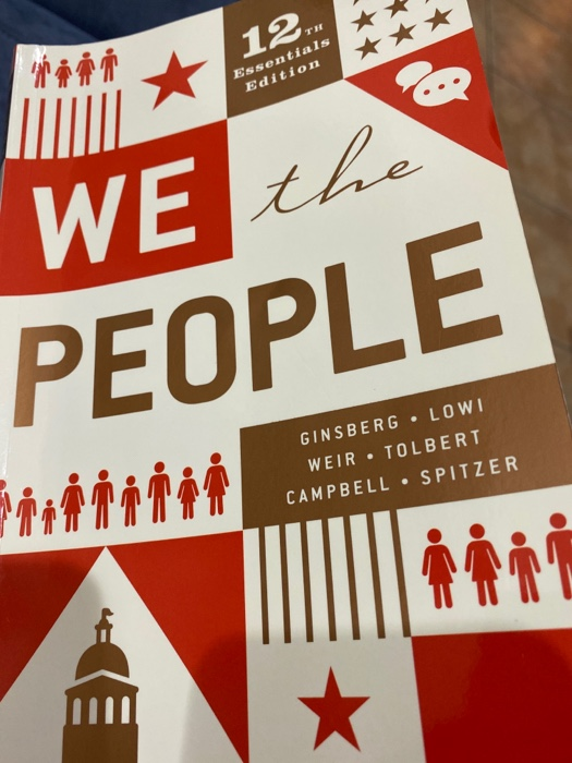 Solved Essentials Edition WE the PEOPLE GINSBERGLOWI WEIR • | Chegg.com