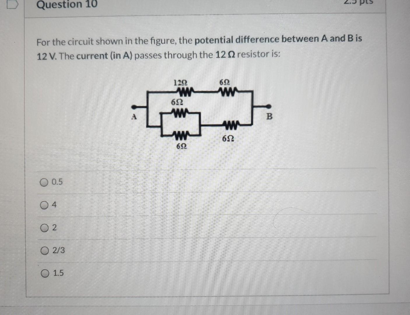 Solved Question 10 For The Circuit Shown In The Figure, The | Chegg.com