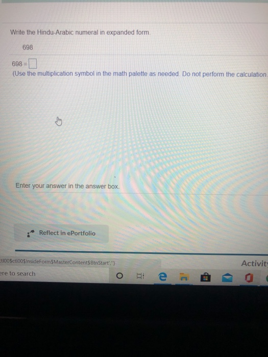 Solved Write The Hindu Arabic Numeral In Expanded Form 698 Chegg
