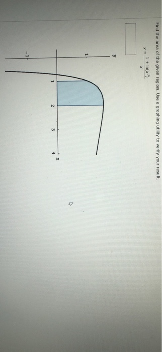 Solved Find the area of the given region. Use a graphing | Chegg.com