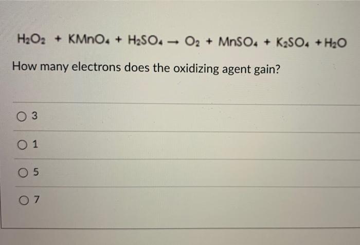 Phản ứng giữa H2O2, KMnO4 và H2SO4