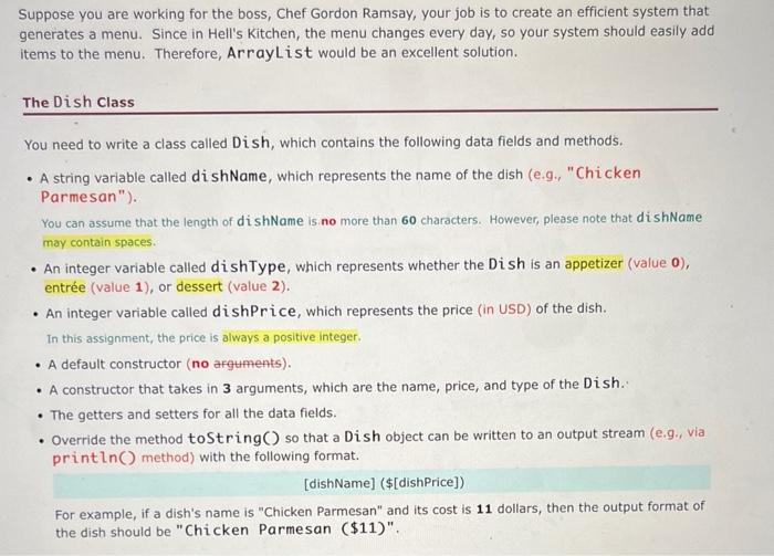 Solved Can someone please help me with this Java assignment? | Chegg.com