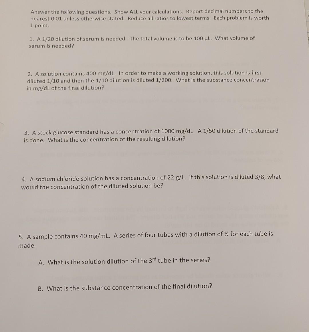 Solved Answer the following questions. Show ALL your | Chegg.com