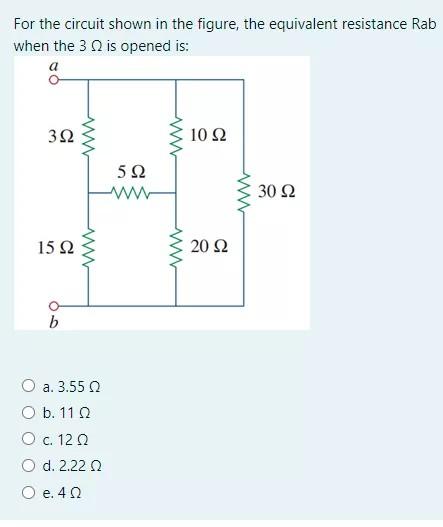 Solved For the circuit shown in the figure, the value of the | Chegg.com