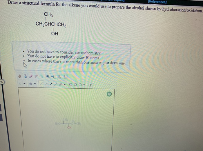 Solved Rererences] Draw a structural formula for the alkene | Chegg.com