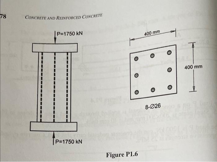 Solved 1.6 When A Uniaxial Load Of P=1750kN Is Applied To | Chegg.com