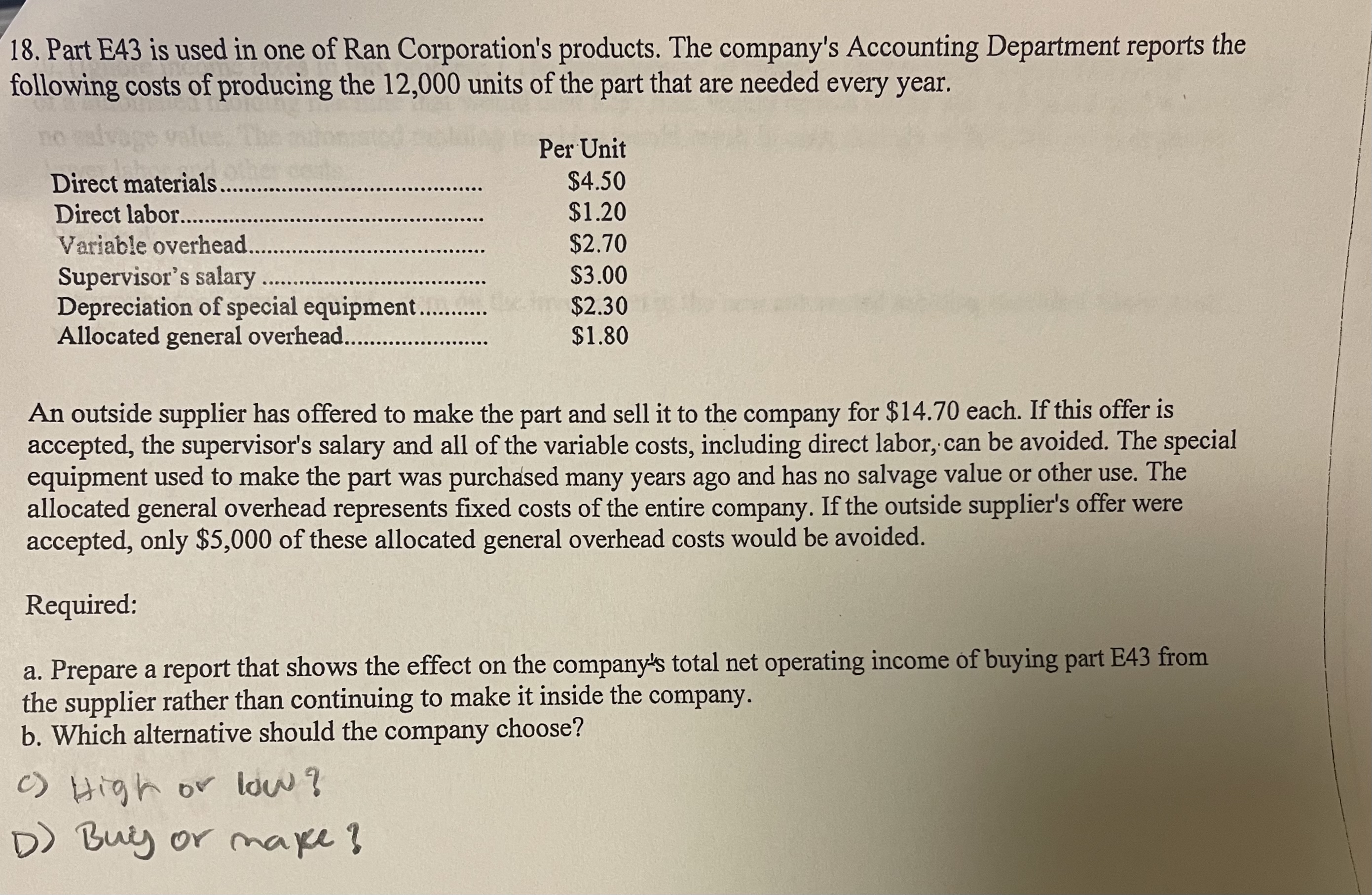 Solved Answer all parts and show work on how you get answer | Chegg.com