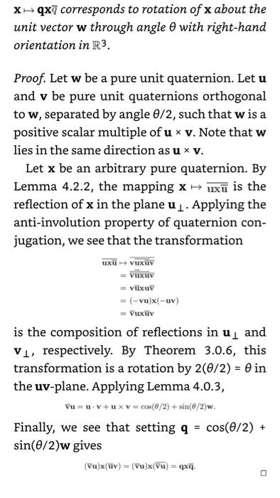 Solved Exercise 1. Prove that quaternion conjugation is an | Chegg.com