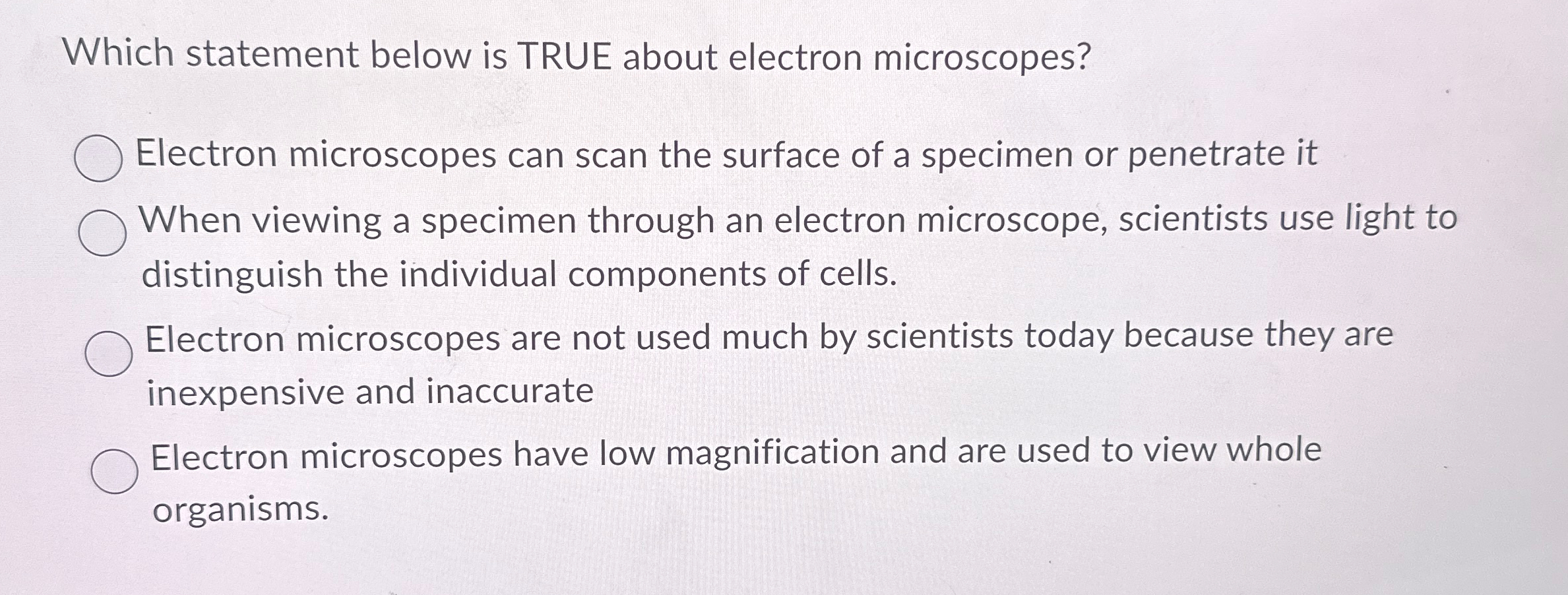 Solved Which statement below is TRUE about electron | Chegg.com