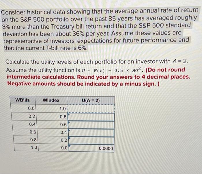  Solved Consider Historical Data Showing That The Average