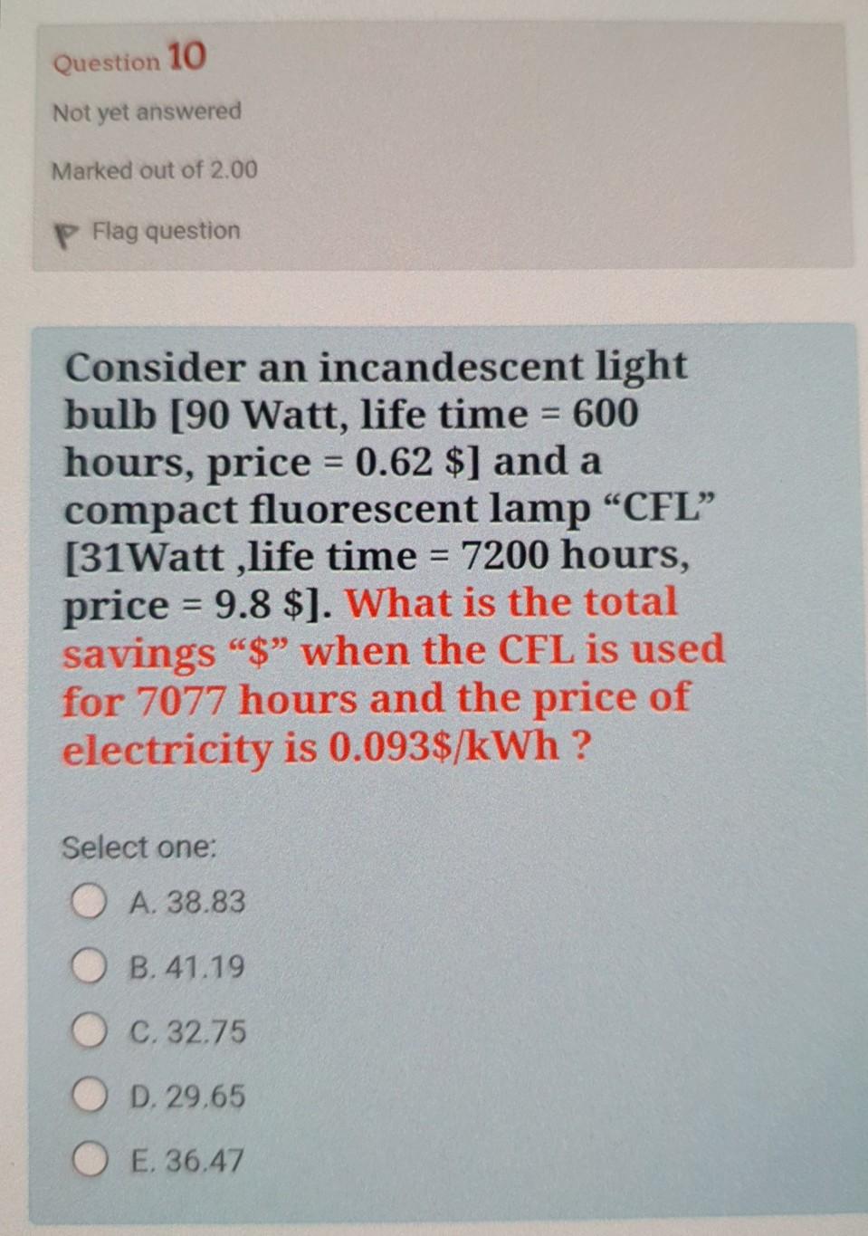 Solved Question 10 Not yet answered Marked out of 2.00 P | Chegg.com
