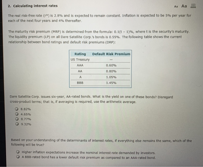 solved-2-calculating-interest-rates-aa-aa-the-real-chegg