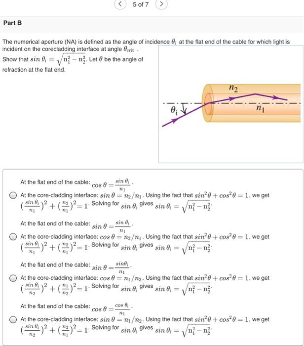 Solved Optical fibers are constructed with a cylindrical | Chegg.com