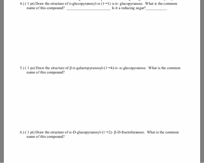 Solved 3 1 Pt Draw The Haworth Projections For Both A