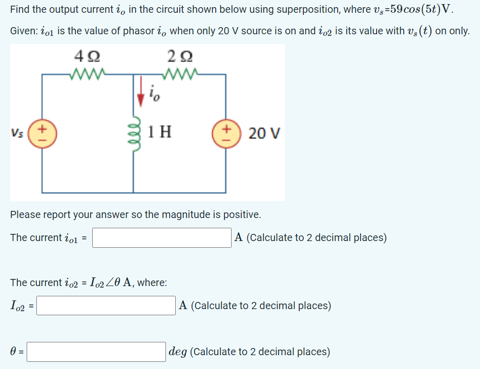 Solved Find the output current io ﻿in the circuit shown | Chegg.com