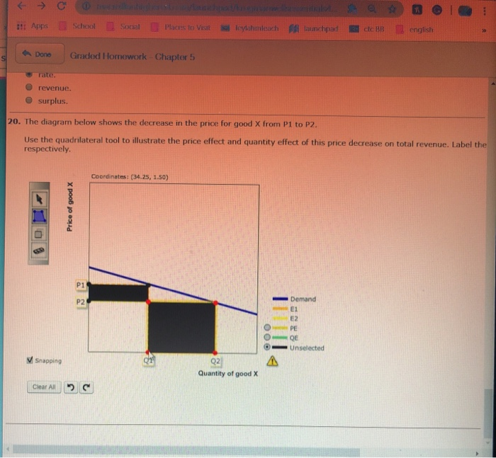 Solved The diagram below shows the decrease in the price for | Chegg.com