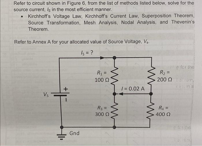 Solved Refer to circuit shown in Figure 6, from the list of | Chegg.com