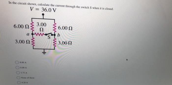 Solved In the circuit shown, calculate the current through | Chegg.com