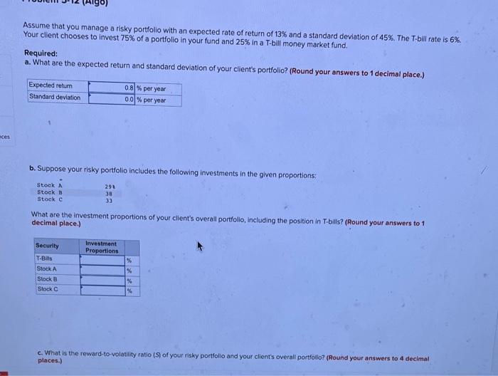 solved-assume-that-you-manage-risk-profile-with-an-expected-chegg