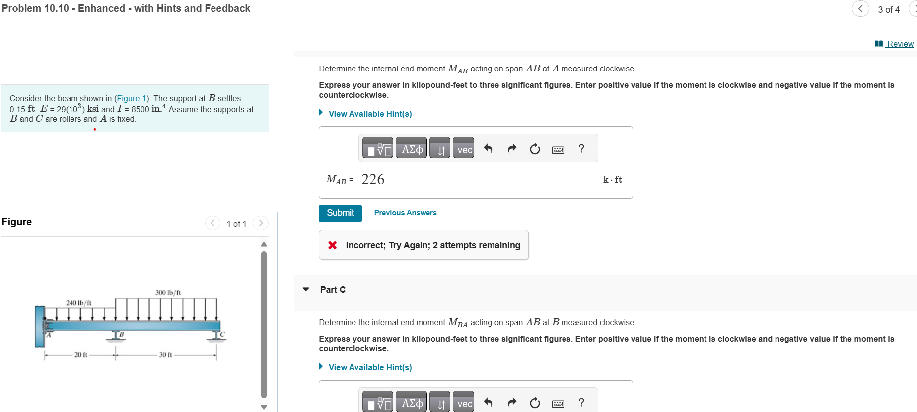 Solved Consider the beam shown in (Figure 1). ﻿The support | Chegg.com