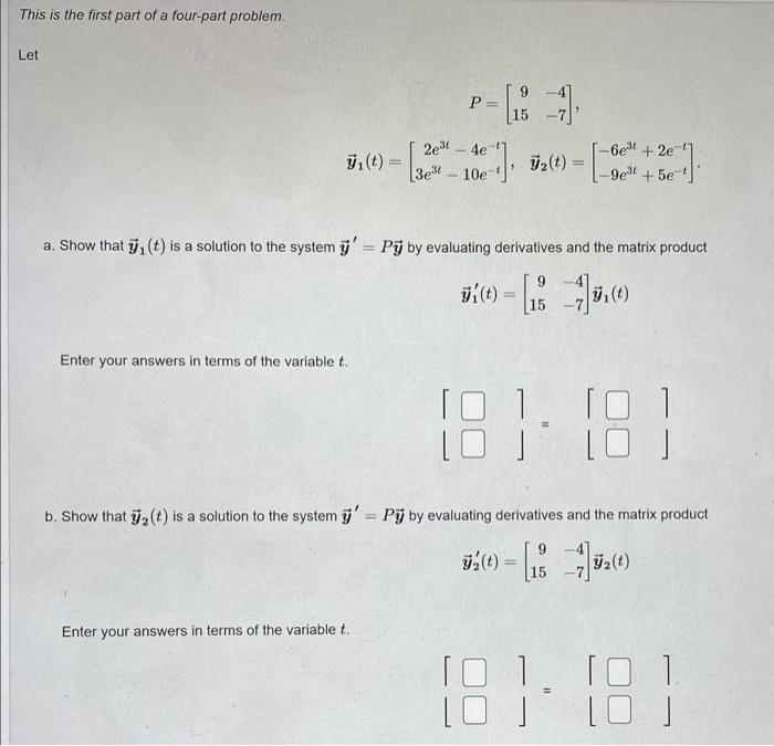 Solved This is the first part of a four-part problem Let 9 P | Chegg.com
