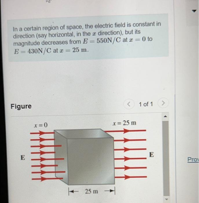 Solved In a certain region of space, the electric field is | Chegg.com