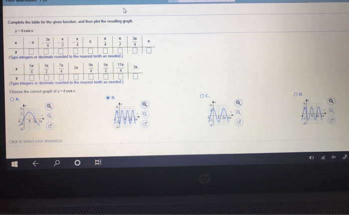 Solved Complete the table for the given function, and then | Chegg.com