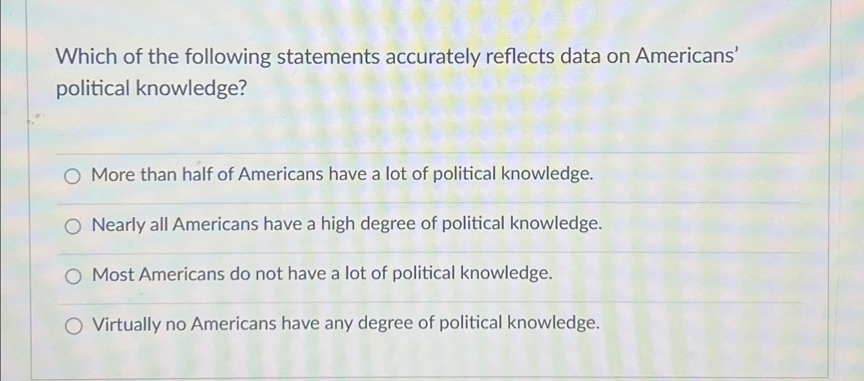 Solved Which of the following statements accurately reflects | Chegg.com