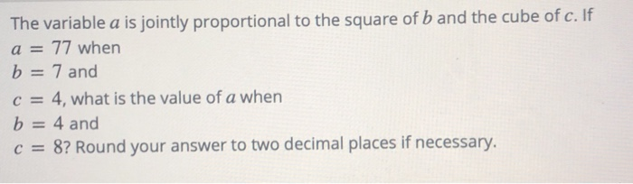 Solved The Variable A Is Jointly Proportional To The Square Chegg solved-the-variable-a-is-jointly-proportional-to-the-square-chegg