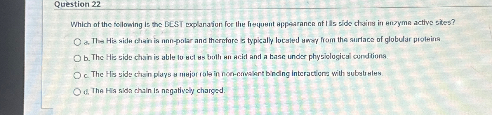 Solved Question 22Which of the following is the BEST | Chegg.com