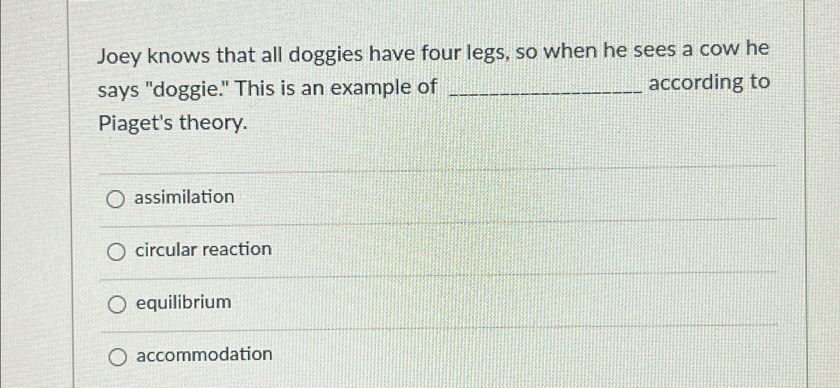 Solved Joey knows that all doggies have four legs so when Chegg