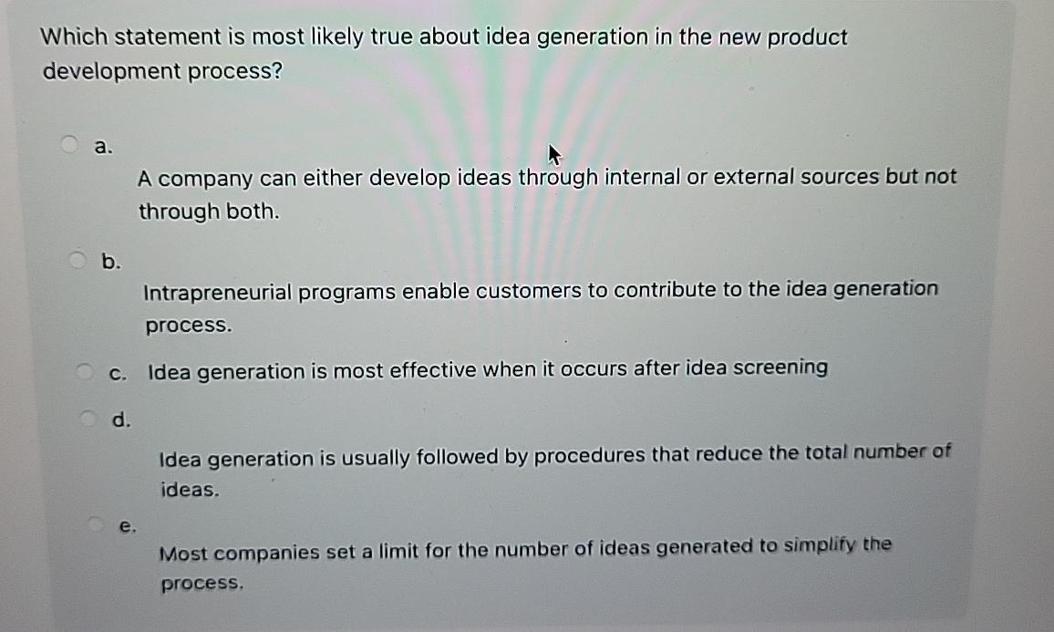 Solved Which statement is most likely true about idea | Chegg.com