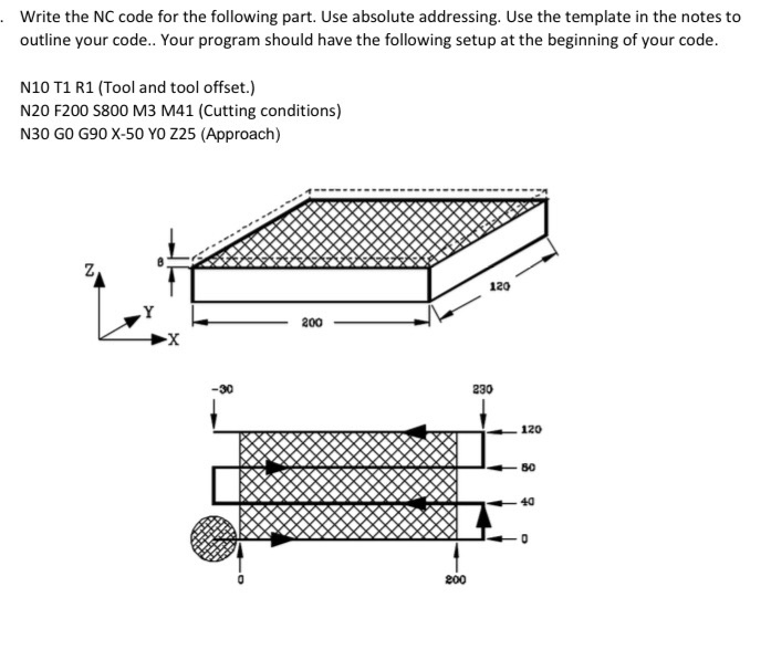 Solved Write the NC code for the following part. Use | Chegg.com