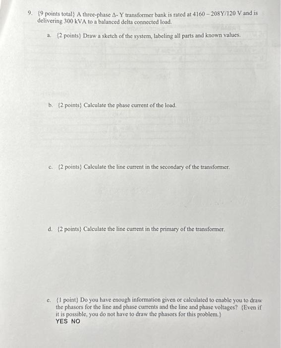 Solved b. {2 points } Calculate the phase current of the | Chegg.com