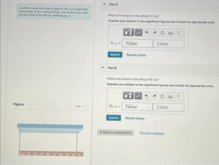 Solved A uniform meter stick with a mass of 150 g is | Chegg.com