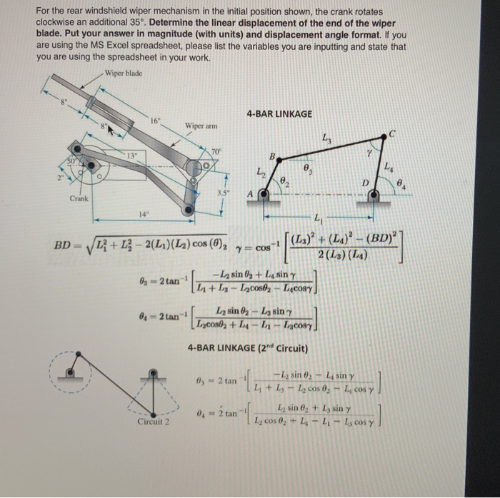 For the rear windshield wiper mechanism in the