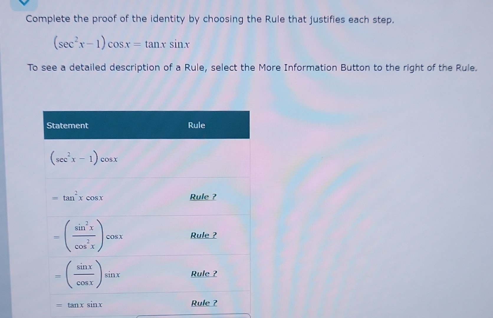 Solved Complete The Proof Of The Identity By Choosing The Chegg Solved complete the proof of the identity by choosing the chegg