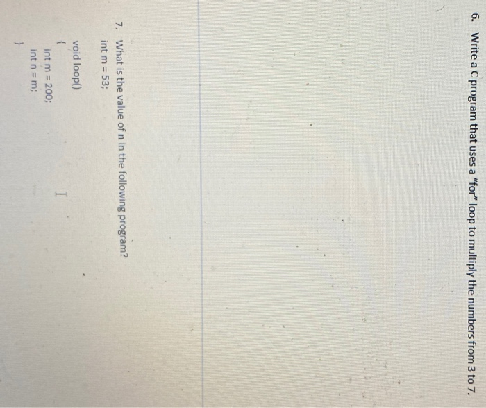 Solved 6. Write a C program that uses a "for" loop to | Chegg.com