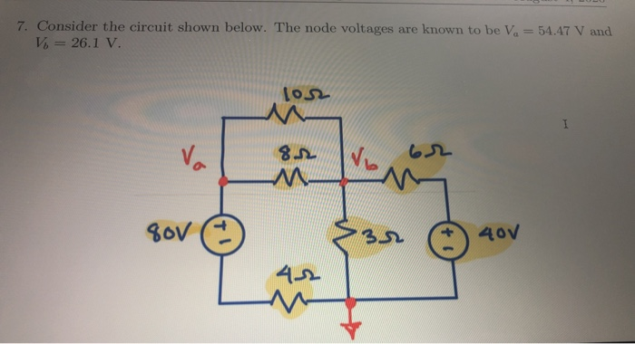 Solved 7. Consider the circuit shown below. The node | Chegg.com