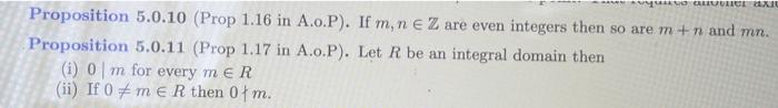 Solved Proposition 5.0.10 (Prop 1.16 in A.o.P). If m,n∈Z are | Chegg.com
