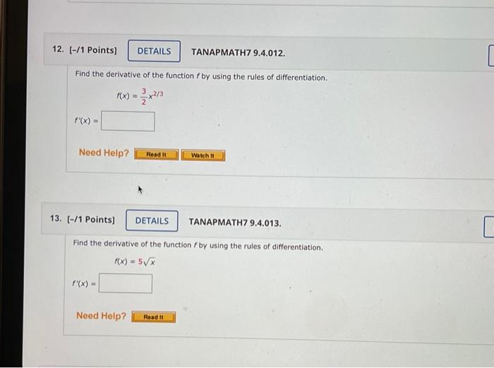 Solved Find the derivative of the function f by using the | Chegg.com