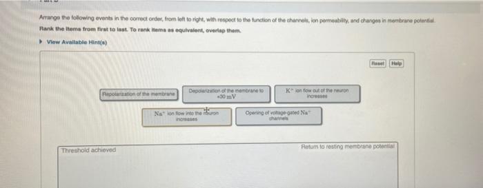 Solved Arrange the following events in the correct order, | Chegg.com