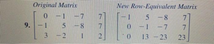 Solved 41 Elementary Row Operations In Exercises 7-10, | Chegg.com