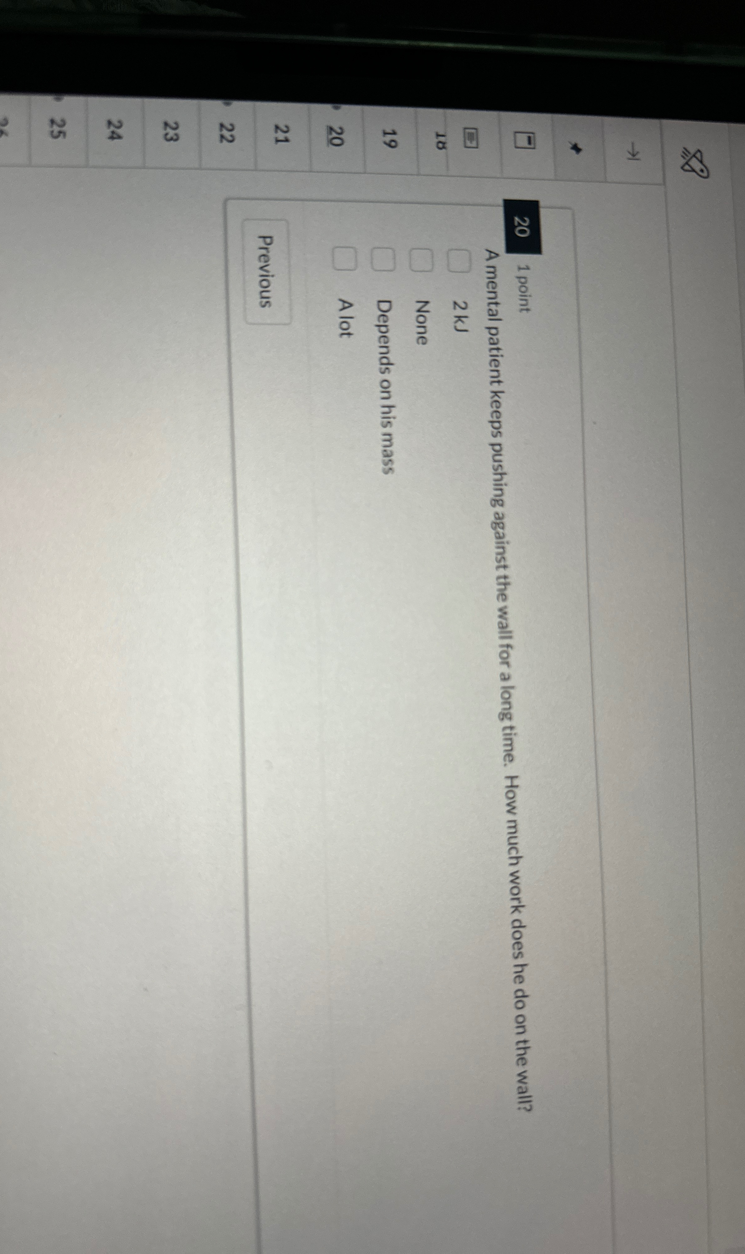 Solved 201 ﻿pointA mental patient keeps pushing against the