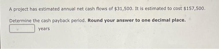 Solved Determine the average rate of return for a project | Chegg.com