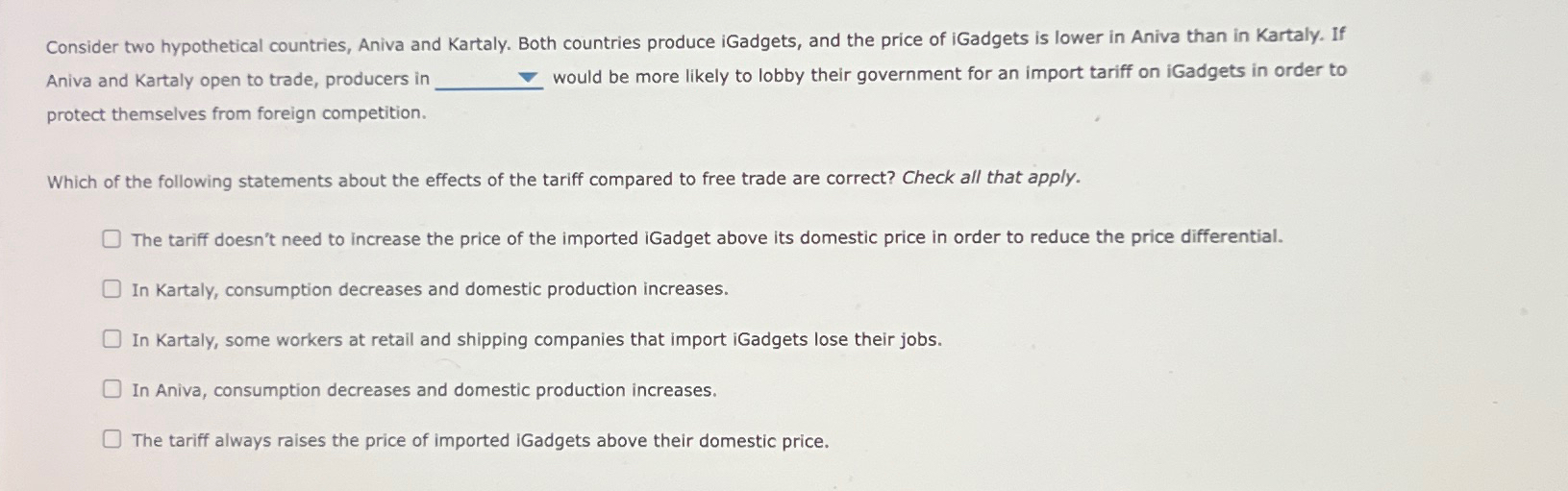 Solved Consider two hypothetical countries, Aniva and | Chegg.com