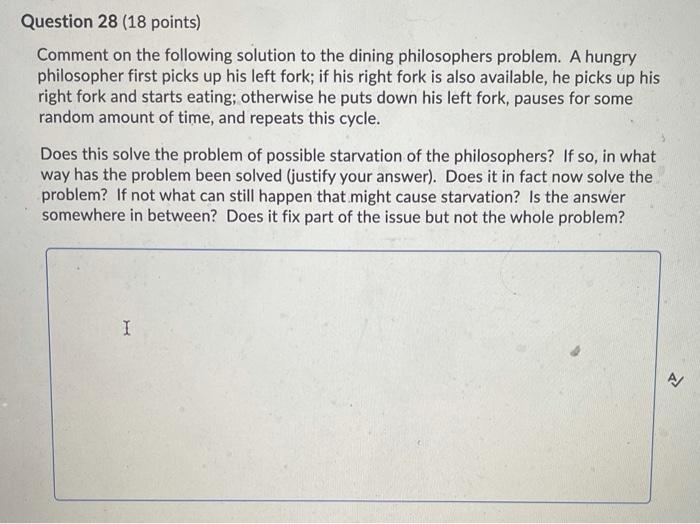 Solved Question 28 (18 points) Comment on the following | Chegg.com