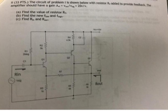 (33 PTS.) The circuit of problem I is shown below | Chegg.com