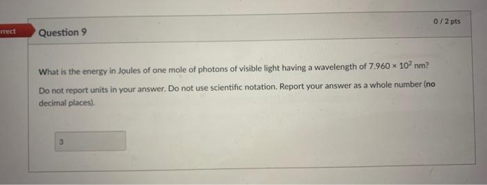 visible light energy in joules
